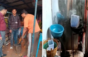 खैरागढ़ में मिठाई दुकान पर खाद्य विभाग का छापा, फ्रीजर बंद मिला; होटल कराया गया बंद